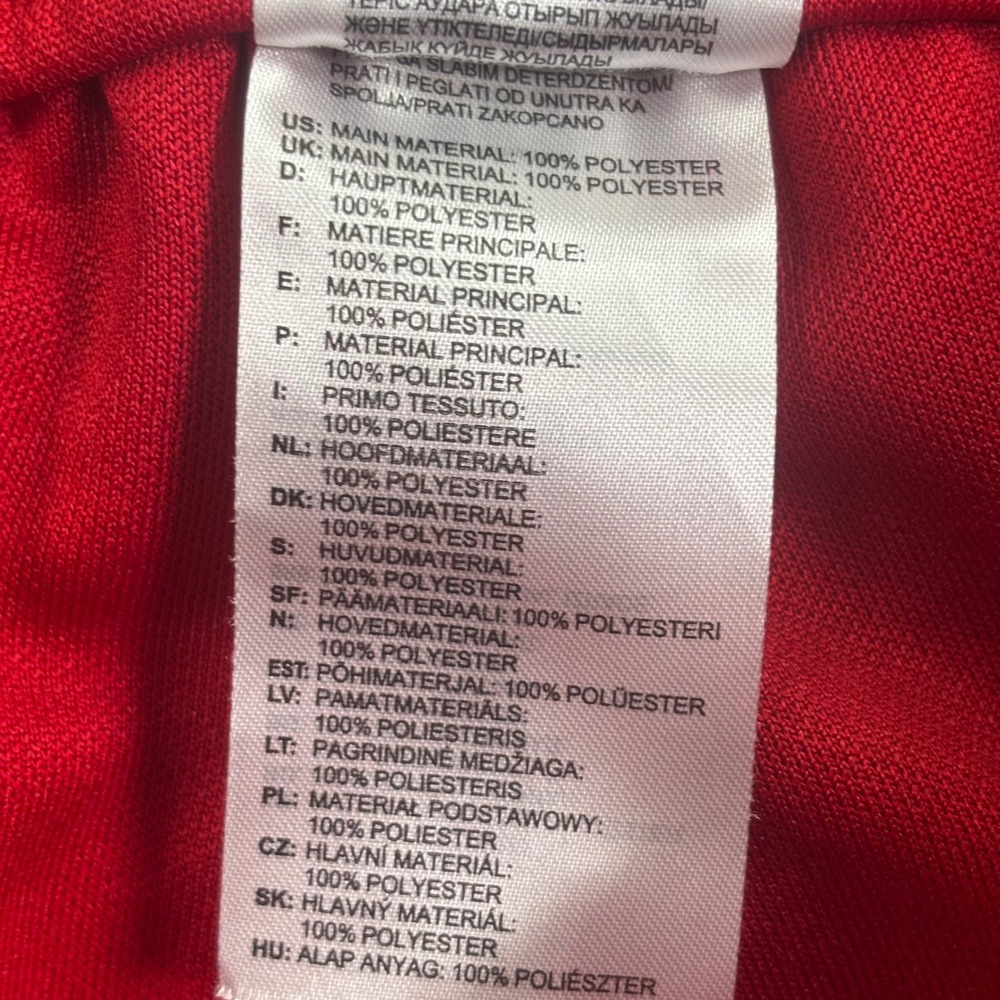 Adidas Track Pants XS Red 3-Stripe Zipper Cuffs Athletic Mens - Picture 4 of 7